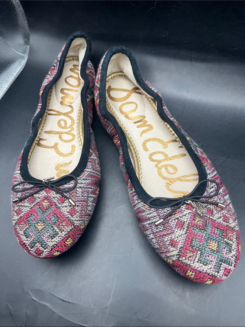Sam Edelman Felicia Embroidered Women's Multicolor Ballet Flats SZ 8